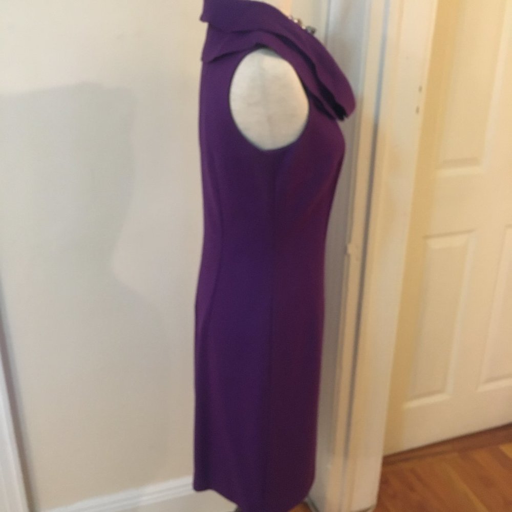 Roni Deep Purple Wool Dress - Picture 8 of 13